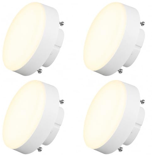 Benvexa 4PCS GX53 LED Bulb 7W 3000K Warm White GX53 Spot Lights Bulbs | 630 Lumens Outdoor Light Kitchen Under Cabinet Lighting Non Dimmable