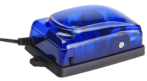Akvarieluftpump SB-348A, dubbelt utlopp 5 W syrepump med blått genomskinligt skal, kompakt 382 g / 13 oz akvarium luftpump för akvarier och dammar, platsbesparande, låg energidrift