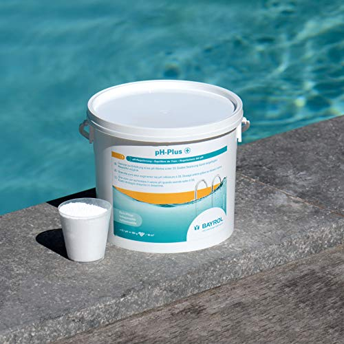 Bayrol pH Plus 12 kg – Granulado para Piscina – Elevador de pH – Elevador de pH – Elevador rápido del pH – Contiene Vaso dosificador – pH Plus Pool – Aumentar el Valor del pH en la Piscina