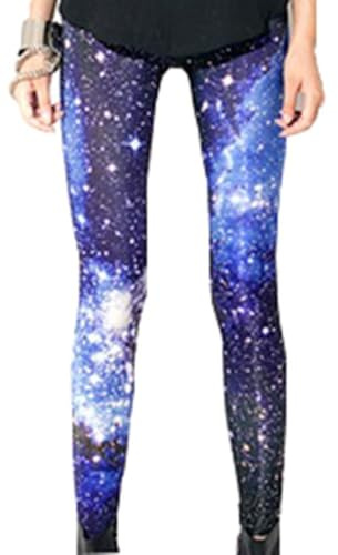 Sister Amy® Women's Printed Leggings - Buttery Soft Yoga Pants, High Waist Stretchy Tights for Workout, Plus Size Galaxy One Size