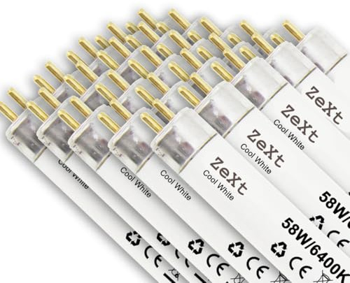 ZeXt 25 lampade fluorescenti a tubo fluorescente, 58 W, 864, 6400 K, luce diurna, 150 cm, T8