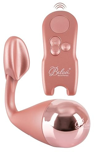 Belou Be Satisfied Rosegold - stimulierendes Vibro-Ei mit Reizarm für Frauen, mit je 4 Vibrationsstufen, zur Vagina- und Klitoris-Stimulation, rosa