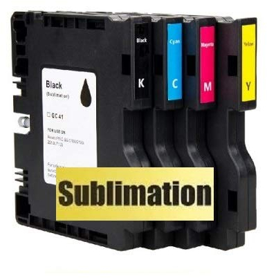 Patronenprofis Sublimations-Tintenpatrone kompatibel mit GC-41 Black, Cyan, Magenta, Yellow für Aficio SG 3100, 3110, 3120, 7100 DN mit Sublimationstinte befüllt