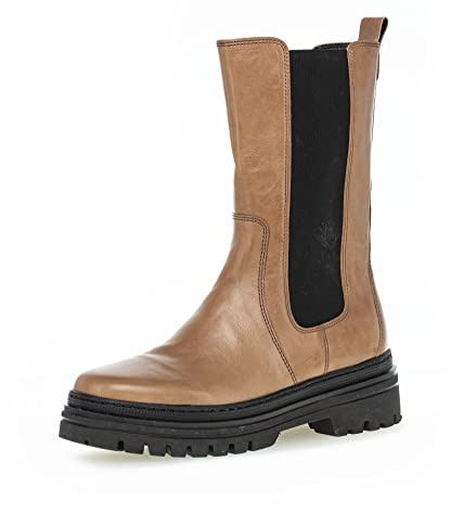 Gabor Mujer Botines, señora Botas Chelsea,Plantilla Desmontable,Botas,Medias Botas,Botines,Botas de Deslizamiento,Marrón (Chino),40 EU / 6.5 UK