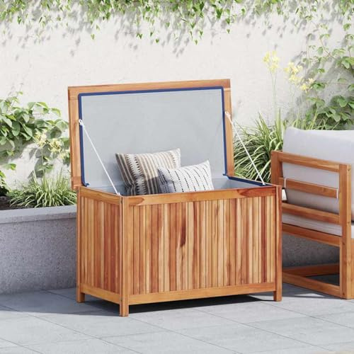 Keketa Homgoday Gartenbox 90x50x58 cm Massivholz Teak, wasserdicht, für Innen- und Außenbereich Model315380