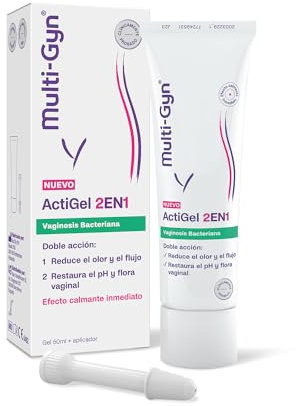 Multi-Gyn ActiGel Tratamiento 2 en 1 para la vaginosis bacteriana 50ml+aplicador - Reduce olor y picor vaginal para un alivio rápido. Con componentes de origen natural, para uso externo en la Vagina