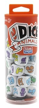 Falomir - Dice Animals | Juego de Dados de Velocidad | Desafío Rápido de Dados | Coincide Colores y Formas para Ganar | de 2 a 5 Jugadores (Edad +6)