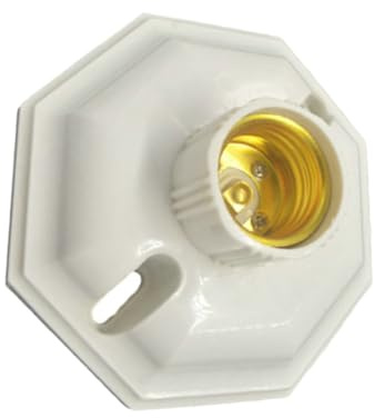 Gadpiparty Support De Lampe À Vis E27 Douille Octogonale Résistante Facile À Installer Pour Maison Bureau Salon Éclairage Sécurisé