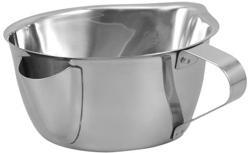 BEBEMOKO Vaschetta Del Filtro Dell'olio Da Cucina Separatore Olio Per Cottura Vaso Filtro Olio in Acciaio Separatore Di Olio Per Minestre Barattolo Di Raccolta Dell'olio Ciotola Silver