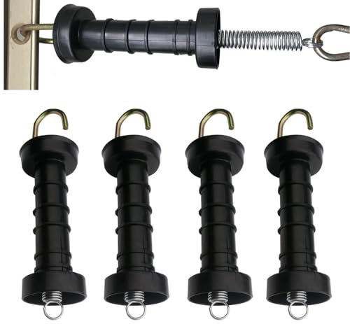 HechoVinen Maniglia per recinzioni elettriche, 5 pezzi, per recinzioni di vimini con ganci, per recinzioni elettriche, per recinzioni elettriche