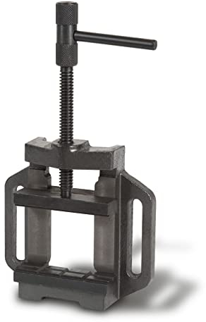 EBERTH Etau perceuse colonne en fonte grise et acier, Largeur des mâchoires 100mm, Largeur de serrage maximale 89mm, étau pour machine à fixer sur la perceuse ou l'établi, étau pour perceuse