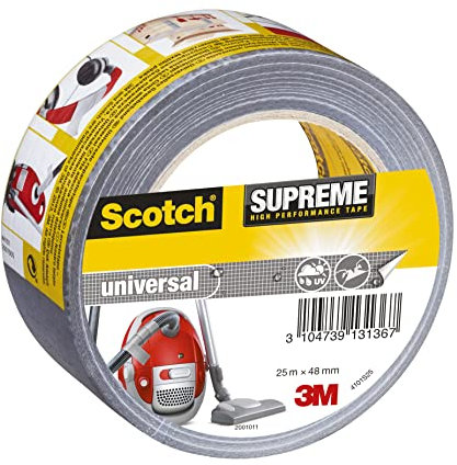 Scotch 3M 4101S25 Universal Klebeband 2904, silber, 25 m x 48 mm