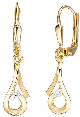 Jobo Damen-Ohrringe hängend aus 8 Karat 333 Gold mit Zirkonia