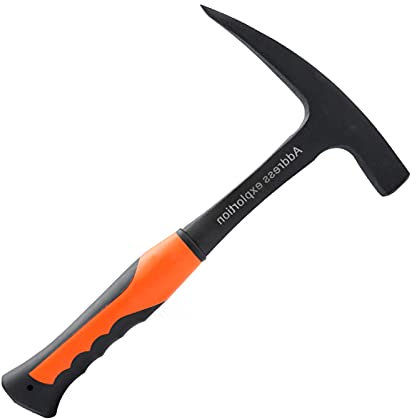 Martillo de exploración, martillo geológico profesional con punta, herramientas manuales multifuncionales para minerales de 290 mm de longitud
