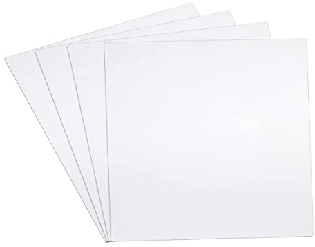 DRERIO 4 Stück Plastikplatte Weiß ABS Kunststoffplatten 1,5 mm Weiße Kunststoffplatten 30 x 30 cm ABS Platten für Basteln, Kotflügel, Heimdekoration usw