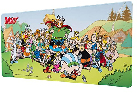 Grupo Erik XXL Mouse Pad Asterix | Gaming Desk Mat 31.5 x 13.8 inches, Non-Slip Rubber Keyboard & Mouse Mat Large | Asterix And Obelix Gaming Gifts Gamer