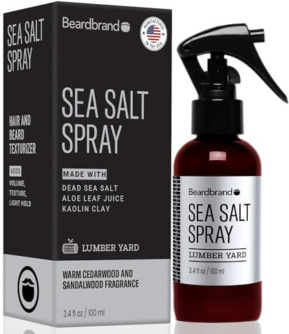 Beardbrand Sea Salt Spray for Men – Hair Texture Spray Adds Instant Volume, For Lightweight Natural Textured Look, Lumber Yard Scent, Achieve Effortless Style & All-Day Hold