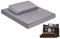 Zafu Zabuton Meditationsset bestehend aus Zafu Meditationskissen und Zabuton Matte für Sitzmeditation und Yoga mit Abnehmbares Reißverschluss-Design (Grau,80 * 80cm)