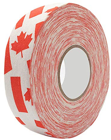 Tomotato Hockey Klebeband, 2,5cm x 25m Hockey Schutzband, Sport Griffe Band für Eishockey und Rollhockeyschläger Sportzubehör, Klingen und Griffschutz(Rotes Ahornblatt)