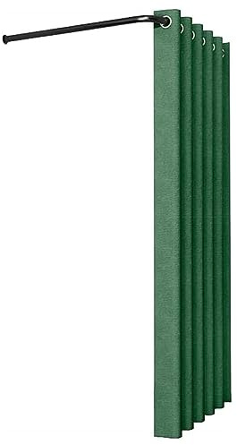 LUTFI Fitting Room Changing Room L-Shaped Black Iron Pole Simple Fitting Room Temporary Wall-Mounted Dressing Room Use Office Mall Fitting Room Photo Studio (Color : Large, Size : 80cm)