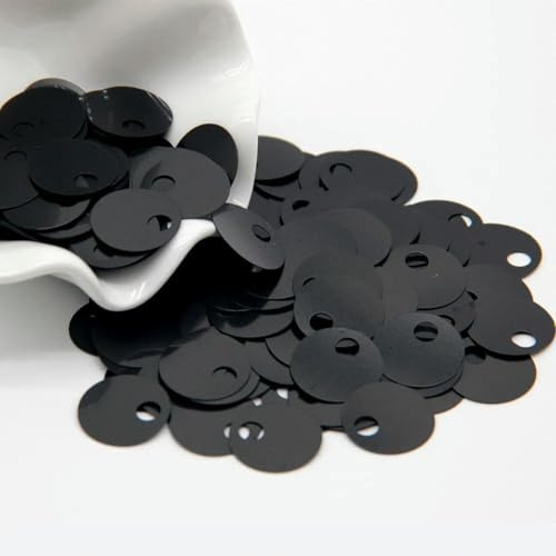 VICIYOO Paillettes Trasparenti AB 20mm Grandi Paillettes Rotonde sciolte con Foro Grande in PVC Piatte Decorazioni per Matrimoni Artigianato Abbigliamento Accessorio 10g