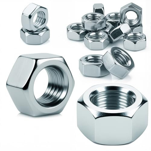 120 dadi esagonali M8 zincati in acciaio di alta qualità per viti, rondelle, barre filettate, bulloni, giunti regolabili, elementi di fissaggio interni ed esterni