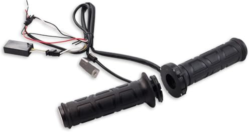 1 Pair 12V Motorcycle Heated Grips, 22mm(7/8) Adjustable Power Electric Hot Hand Grips, Non-Slip Heated Handlebar Grips for Motorcycle/Bike