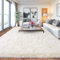 Chicnix Teppich Wohnzimmer 240x340 Langflor, Extra Großer Wohnzimmerteppich Shaggy, Weich Anti Rutsch Teppich Flauschig für Schlafzimmer Kinderzimmer Heimdekoration, Creme