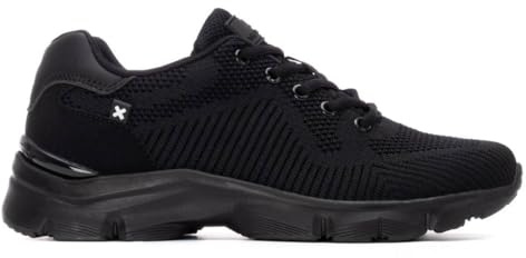 XTI - Zapatillas Deportivas Mujer Negro - Calzado Cómodo y Versátil - Moda Casual - Modelo 14436101 (Talla 37)