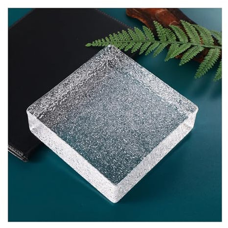 ZNQNDSR Ladrillos De Cristal De Lados Rectangulares Bloque De Vidrio Transparente Decoración para El Hogar Baño Dormitorio Sala De Estar Bar Hoteles(5PCS)