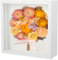 Cadre Profond en Bois à remplir – Cadre 3D, Cadre vitrine, Cadre Photo 20x20 cm, idéal pour Souvenirs, Fleurs, Bouquets de Mariage et Objets décoratifs