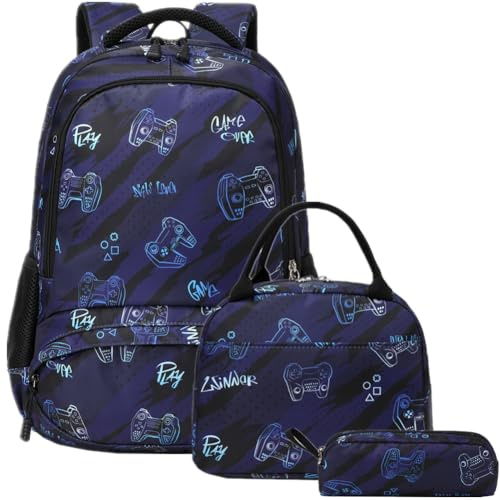Jumpopack Sac Scolaire Garcon Primaire Cartable Ecole Garcon College Sets de Sacs Scolaires Cadeau 8 10 12 14 Ans