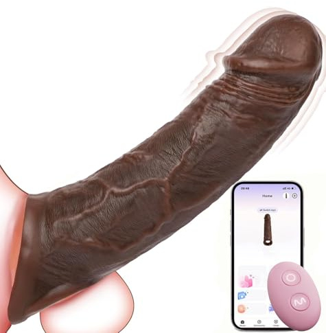 Fundas para Pene en Juguetes Eróticos para Pareja Sexuales, Consoladores para hombre con vibración, Funda Pene Anillo Vibrador, Pro Extender Alargador de Pene Vibrador Masculino Penes Realistas Hombre
