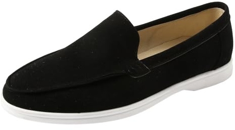 Pantofole e mocassini da uomo, Moccasins Flat Shoes Loafers Leggeri Penny Loafer Mokkasins Scarpe da Tuta Slipper Scarpe da Business Scarpe Nero 47