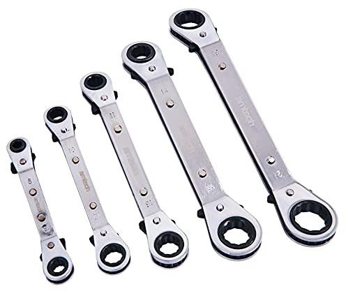 Amtech K1525 Set di Chiavi a Cricchetto ad Anello Offset, Multicolore