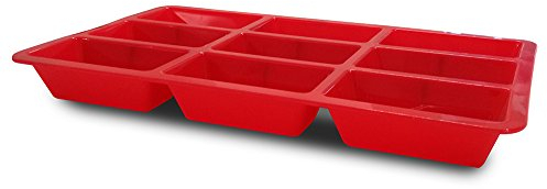 Guardini, Stampo 9 miniplumcake 17x29,5 cm, Silicone alimentare, Rosso, Made in Italy, Linea Juliette