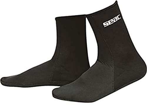 Seac Unisex-Erwachsene Standard 2.5 mm Neopren Tauchsocken, Schwarz, L