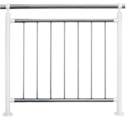 TIBU Geländer senkrechte Streben Balkon Terrasse Brüstung in der Länge: 1090 mm Höhe:1000 mm