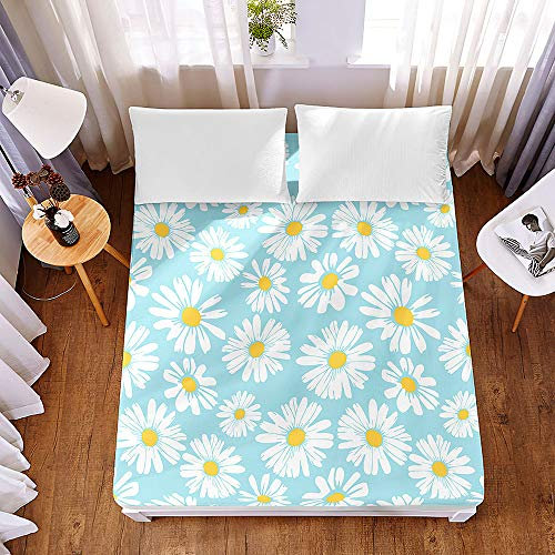 Morbuy Hochwertiges Mikrofaser-Spannbettlaken, Mehrfarbig Spannbetttuch Superweich Faltenresistent Bettlaken, Matratzenschoner 30 cm Hoch (200 * 200 * 30cm,F)