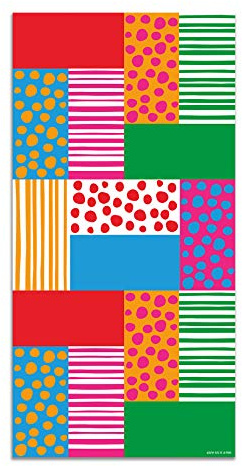 Panorama Agatha Ruiz de la Prada Tappeto Vinile Cucina Sala - Varie Dimensioni - (Stampato Basico Patchwork 80x150cm)