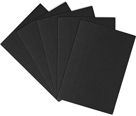 sourcing map 5pcs Corrugated Cardboard Paper Sheets,Black,7.87-inch x 11.84-inch,for Craft and DIY Projects