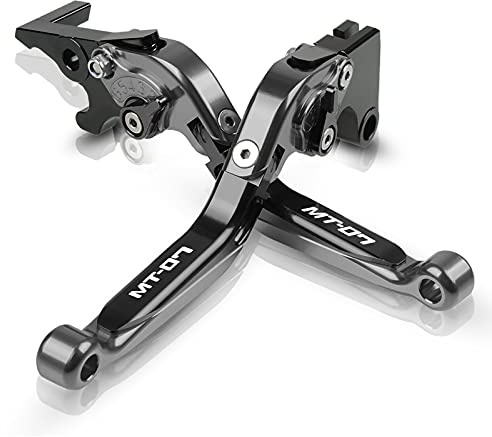 MT07 2014-2020 Moto CNC Palanca de Embrague de Freno Ajustable | Para MT07 MT-07 2014-2020 MT07 TRACER 2016-2020 MT07 TRACER GT 2019 2020-Titanio/Negro