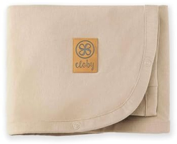 Cloby Babydecke mit UV-Schutz (UPF 50+) multifunktional Decke Sonnenschutz Kinderwagen Babyschale Sandy beach beige CBY-UVB-SB
