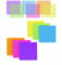 Gefütterte Transparent Haftnotizen, 300pcs Transparent Sticky Notes with Lines,Selbstklebende Notizen, Transparenter Block, Wasserdichtes, Durchscheinendes Memo mit Linie (6 Farben 7,6 x 7,6 cm)