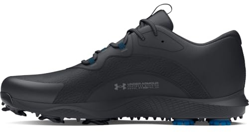 Under Armour Men's Charged Draw 2 Spikeless Cleat Wide Golf Shoe, (003) Black/Black/Titan Gray, 8.5 Wide