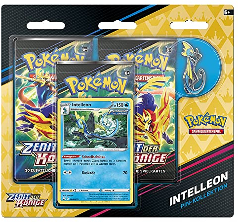 Intelleon | 3 Booster-Packs mit Pin | Pokemon Karten deutsch