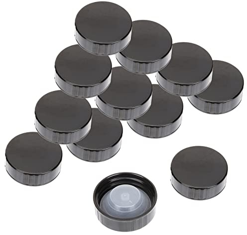 HEMOTON 12 pièces bouchons de bouteille plastique lot de caps à vis pour vin et bière joint hermétique pour conserve et brassage