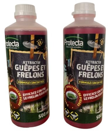 Pack de deux liquides pour pièges à guêpes