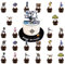 Fortnit Tortendeko Jungen, 25 Stück Kuchen Dekoration für Fortni Set, Fortnit Geburtstag Tortendeko, Videospiel Thema Cupcake Toppers, Happy Birthday Cake Topper für Kinder Geburtstag Party