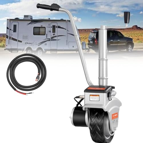 CCKUYT Plataforma de Remolque eléctrica de Aluminio con Motor de Arrastre, Carga máxima de 2277 kg, para maniobras y Transporte - Gato de 12 V/350 W